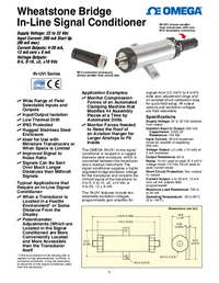 Thumbnail of document Data Sheet - IN-UVI Wheatstone Bridge In-Line Amplifier w/ Field Selectable I/O